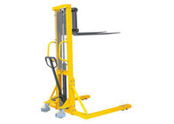 Adjustable Manual Hydraulic Pallet Stacker , Straddle Stacker Forklift High Efficiency